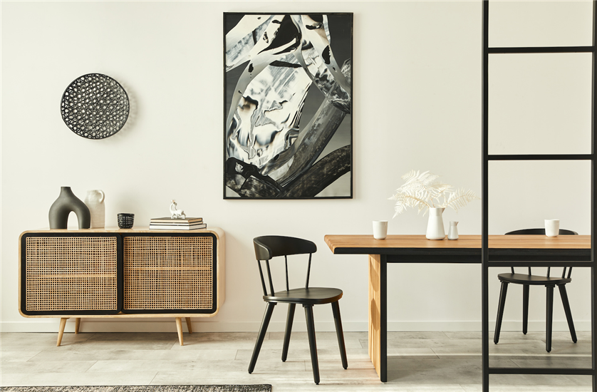 kunst in huis interieur